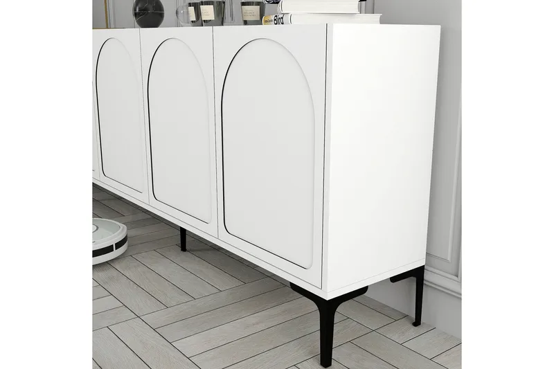 Hazim Konsollbord 180 cm - Hvit/Svart - Møbler - Bord - Avlastningsbord & sidobord - Konsollbord & gangbord