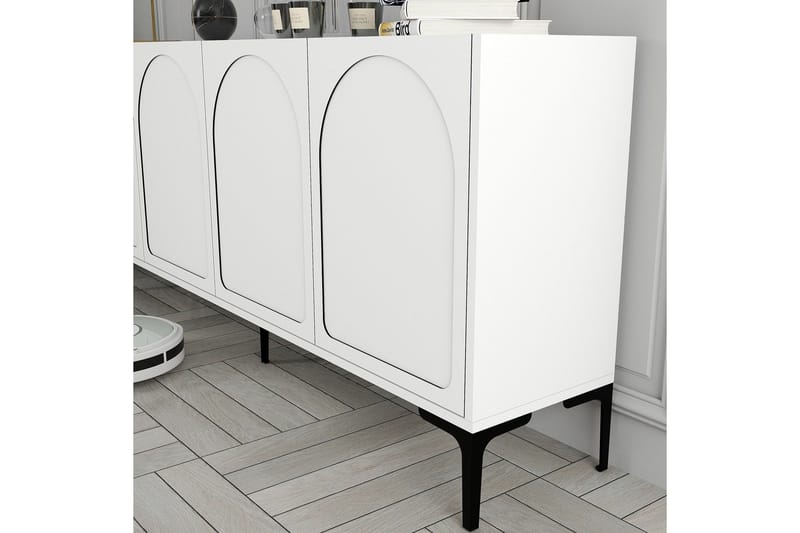 Hazim Konsollbord 180 cm - Hvit/Svart - Møbler - Bord - Avlastningsbord & sidobord - Konsollbord & gangbord