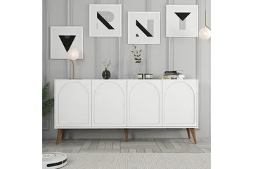 Hazim Konsollbord 180 cm - Hvit/Valnøtt - Møbler - Bord - Avlastningsbord & sidobord - Konsollbord & gangbord