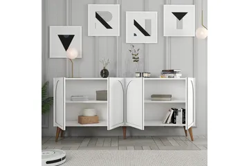 Hazim Konsollbord 180 cm - Hvit/Valnøtt - Møbler - Bord - Avlastningsbord & sidobord - Konsollbord & gangbord