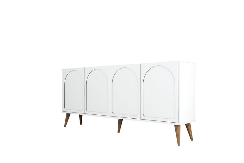 Hazim Konsollbord 180 cm, Hvit/Valnøtt