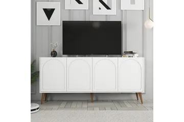 Hazim Konsollbord 180 cm - Hvit/Valnøtt - Møbler - Bord - Avlastningsbord & sidobord - Konsollbord & gangbord