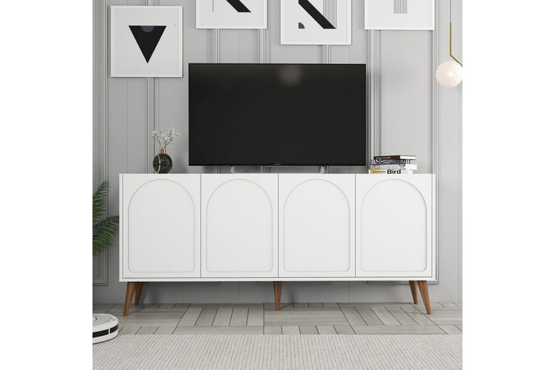 Hazim Konsollbord 180 cm - Hvit/Valnøtt - Møbler - Bord - Avlastningsbord & sidobord - Konsollbord & gangbord