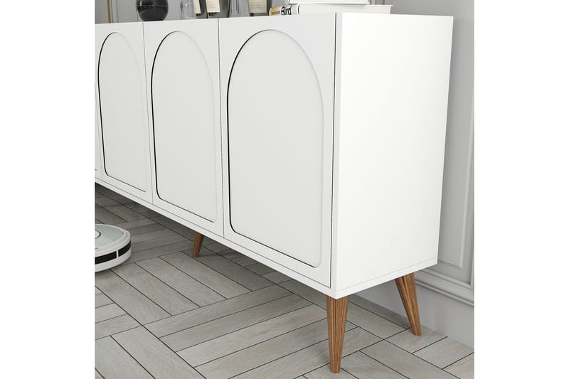 Hazim Konsollbord 180 cm - Hvit/Valnøtt - Møbler - Bord - Avlastningsbord & sidobord - Konsollbord & gangbord