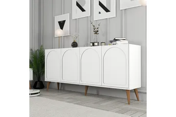 Hazim Konsollbord 180 cm - Hvit/Valnøtt - Møbler - Bord - Avlastningsbord & sidobord - Konsollbord & gangbord