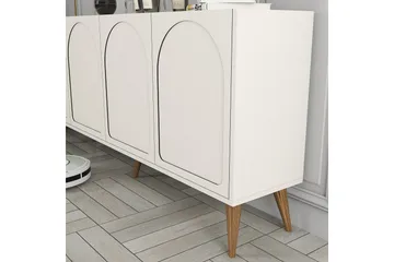 Hazim Konsollbord 180 cm - Krem/Valnøtt - Møbler - Bord - Avlastningsbord & sidobord - Konsollbord & gangbord