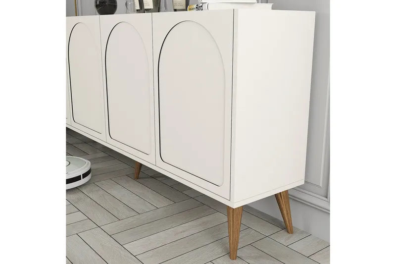 Hazim Konsollbord 180 cm - Krem/Valnøtt - Møbler - Bord - Avlastningsbord & sidobord - Konsollbord & gangbord