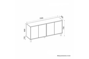 Hearst Konsollbord 150 cm - Hvit - Møbler - Bord - Avlastningsbord & sidobord - Konsollbord & gangbord