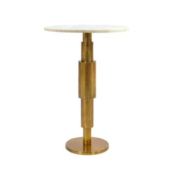 Heluna sidebord 37 cm - hvit marmor og gull - Møbler - Bord - Avlastningsbord & sidobord - Pidestall & blomsterpidestall