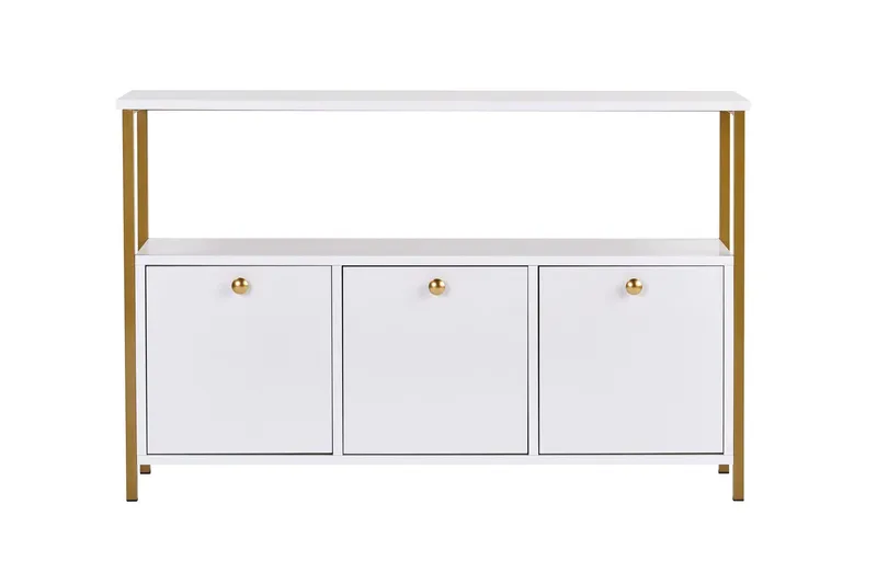 Hemani Konsollbord 120 cm, Hvitt og gull