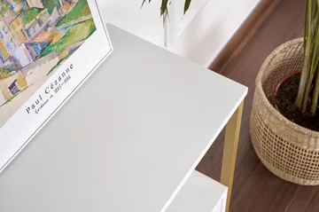 Hemani Konsollbord 120 cm - Hvitt og gull - Møbler - Bord - Avlastningsbord & sidobord - Konsollbord & gangbord