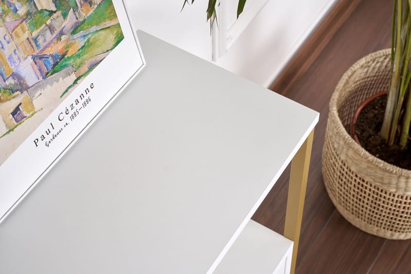 Hemani Konsollbord 120 cm - Hvitt og gull - Møbler - Bord - Avlastningsbord & sidobord - Konsollbord & gangbord