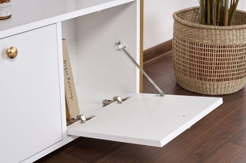 Hemani Konsollbord 120 cm - Hvitt og gull - Møbler - Bord - Avlastningsbord & sidobord - Konsollbord & gangbord