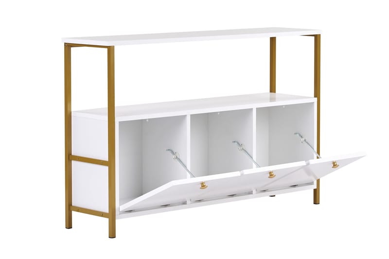 Hemani Konsollbord 120 cm - Hvitt og gull - Møbler - Bord - Avlastningsbord & sidobord - Konsollbord & gangbord