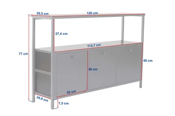 Hemani Konsollbord 120 cm - Hvitt/gull - Møbler - Bord - Avlastningsbord & sidobord - Konsollbord & gangbord
