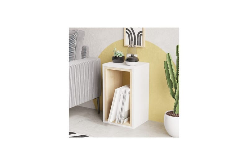 Hesper Sidebord 30 cm - Eik/Hvit - Møbler - Bord - Avlastningsbord & sidobord - Lampebord & sidebord