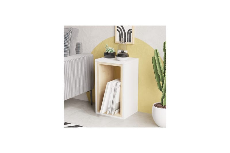 Hesper Sidebord 30 cm - Eik/Hvit - Møbler - Bord - Avlastningsbord & sidobord - Lampebord & sidebord