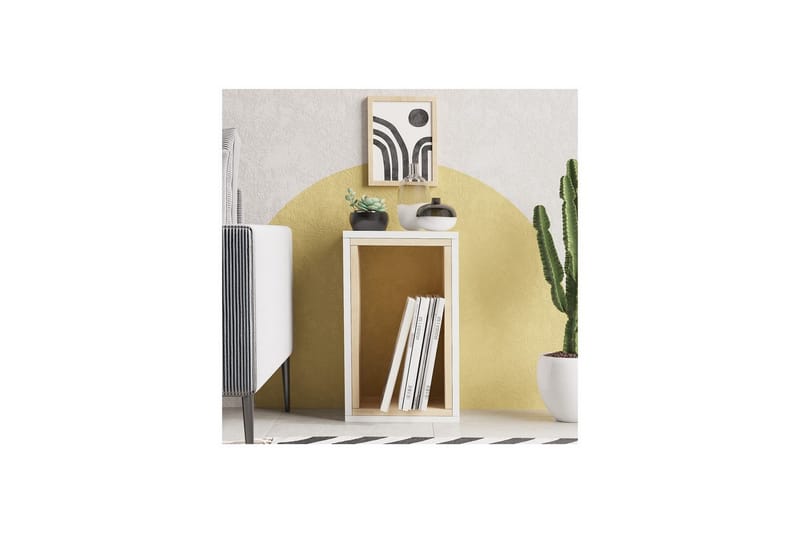 Hesper Sidebord 30 cm - Eik/Hvit - Møbler - Bord - Avlastningsbord & sidobord - Lampebord & sidebord