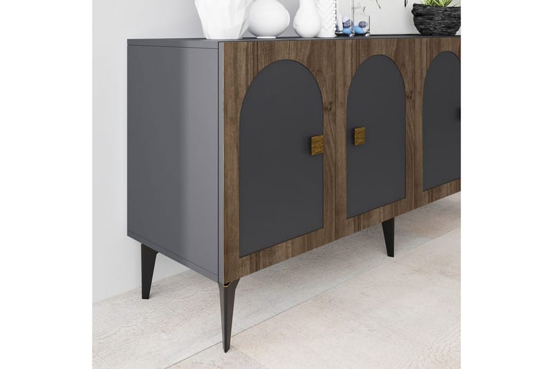Hideaki Konsollbord 150 cm - Gull/Antrasitt - Møbler - Bord - Avlastningsbord & sidobord - Konsollbord & gangbord