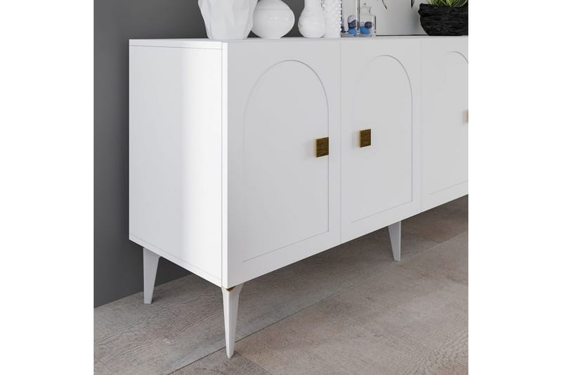 Hideaki Konsollbord 150 cm - Gull/Hvit - Møbler - Bord - Avlastningsbord & sidobord - Konsollbord & gangbord