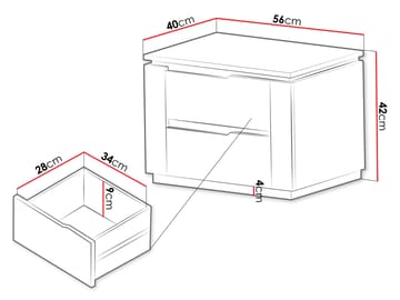 Hilafin Nattbord - Møbler - Bord - Avlastningsbord & sidobord - Sengebord & nattbord