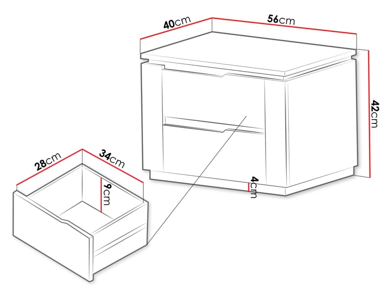 Hilafin Nattbord - Møbler - Bord - Avlastningsbord & sidobord - Sengebord & nattbord