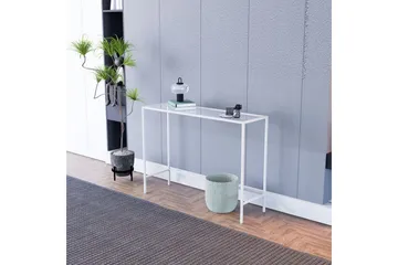 Horacio Sidebord 100 cm - Hvit/Gjennomsiktig - Møbler - Bord - Avlastningsbord & sidobord - Lampebord & sidebord