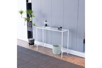 Horacio Sidebord 100 cm - Hvit/Gjennomsiktig - Møbler - Bord - Avlastningsbord & sidobord - Lampebord & sidebord