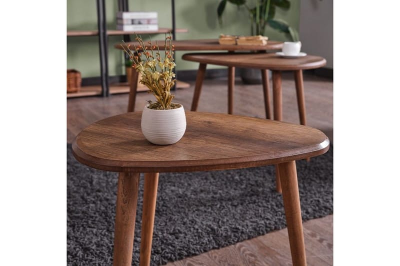 Horatio Sett med bord 80 cm - Sand - Møbler - Bord - Avlastningsbord & sidobord - Settbord