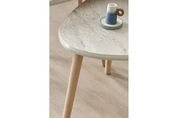 Horatio Sett med bord 80 cm - Sand - Møbler - Bord - Avlastningsbord & sidobord - Settbord