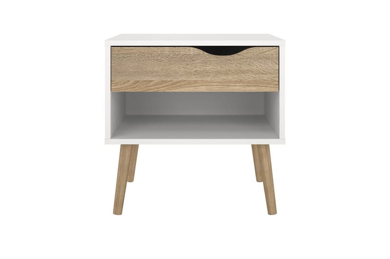 Hostafranc Sengebord 50,2 cm - Hvit - Møbler - Bord - Avlastningsbord & sidobord - Sengebord & nattbord