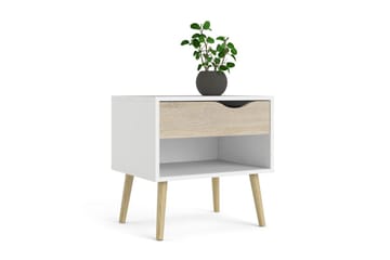 Hostafranc Sengebord 50,2 cm - Hvit - Møbler - Bord - Avlastningsbord & sidobord - Sengebord & nattbord