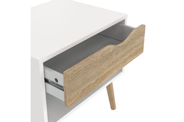 Hostafranc Sengebord 50,2 cm - Hvit - Møbler - Bord - Avlastningsbord & sidobord - Sengebord & nattbord