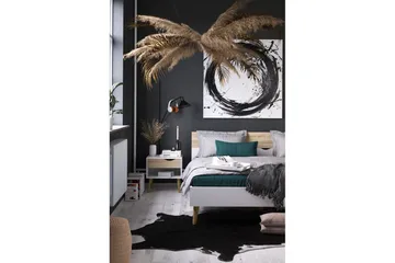 Hostafranc Sengebord 50,2 cm - Hvit - Møbler - Bord - Avlastningsbord & sidobord - Sengebord & nattbord