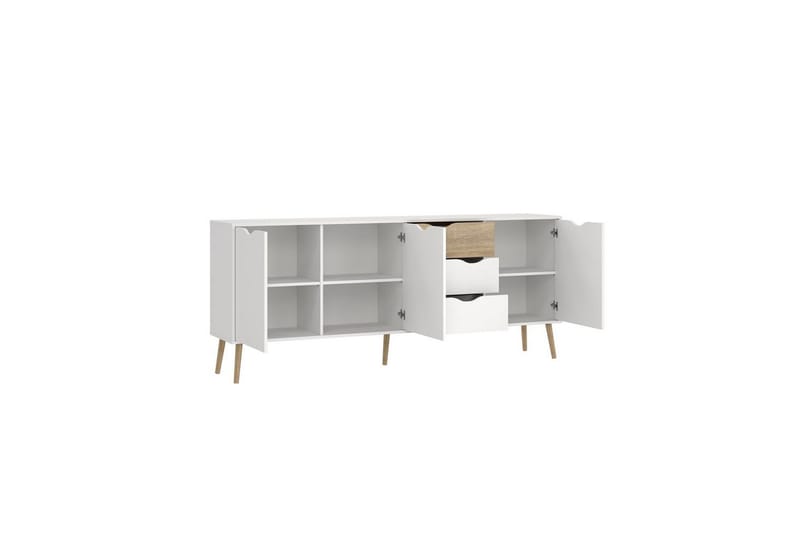 Hostafranc Skjenk 195,7 cm - Hvit - Oppbevaring - Oppbevaringsmøbler - Sideboard & skjenk