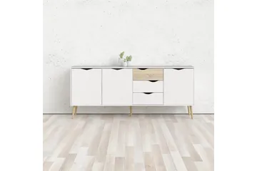 Hostafranc Skjenk 195,7 cm - Hvit - Oppbevaring - Oppbevaringsmøbler - Sideboard & skjenk