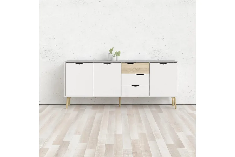 Hostafranc Skjenk 195,7 cm - Hvit - Oppbevaring - Oppbevaringsmøbler - Sideboard & skjenk