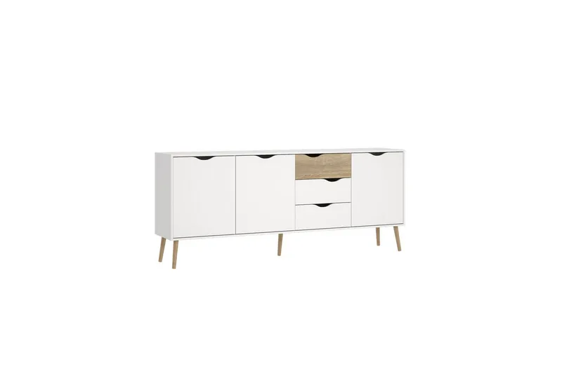 Hostafranc Skjenk 195,7 cm - Hvit - Oppbevaring - Oppbevaringsmøbler - Sideboard & skjenk
