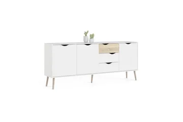 Hostafranc Skjenk 195,7 cm - Hvit - Oppbevaring - Oppbevaringsmøbler - Sideboard & skjenk