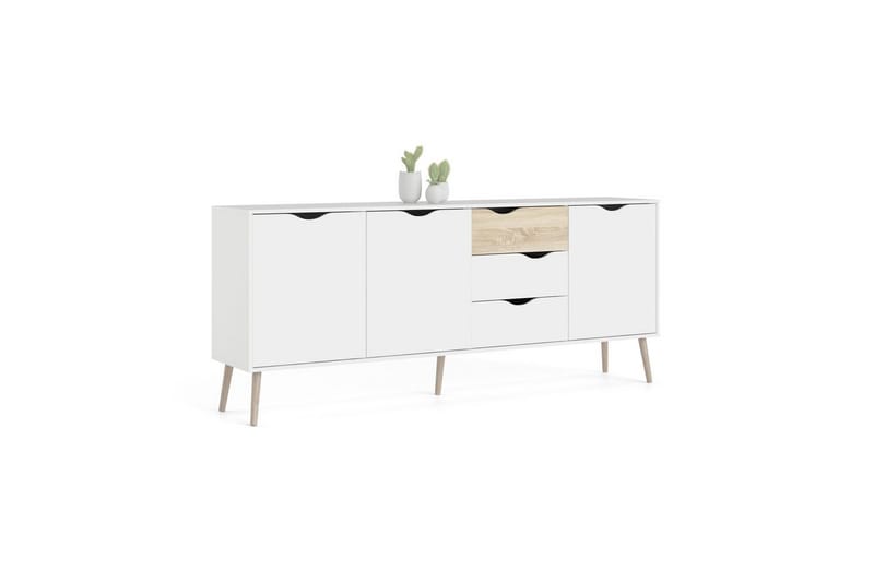 Hostafranc Skjenk 195,7 cm - Hvit - Oppbevaring - Oppbevaringsmøbler - Sideboard & skjenk