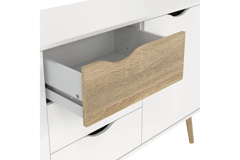 Hostafranc Skjenk 195,7 cm - Hvit - Oppbevaring - Oppbevaringsmøbler - Sideboard & skjenk