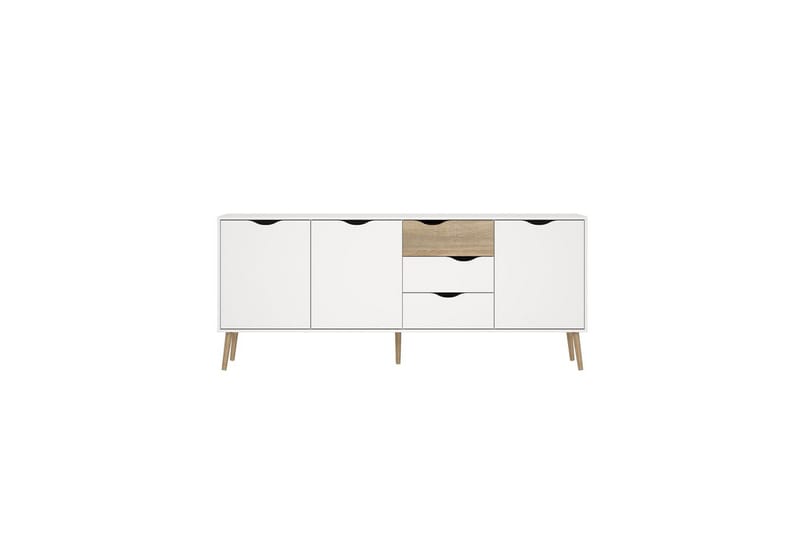 Hostafranc Skjenk 195,7 cm - Hvit - Oppbevaring - Oppbevaringsmøbler - Sideboard & skjenk