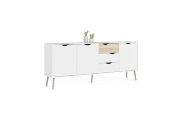 Hostafranc Skjenk 195,7 cm - Hvit - Oppbevaring - Oppbevaringsmøbler - Sideboard & skjenk