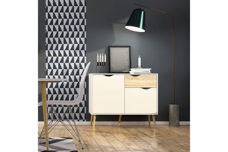 Hostafranc Skjenk 98,7 cm - Hvit - Oppbevaring - Oppbevaringsmøbler - Sideboard & skjenk