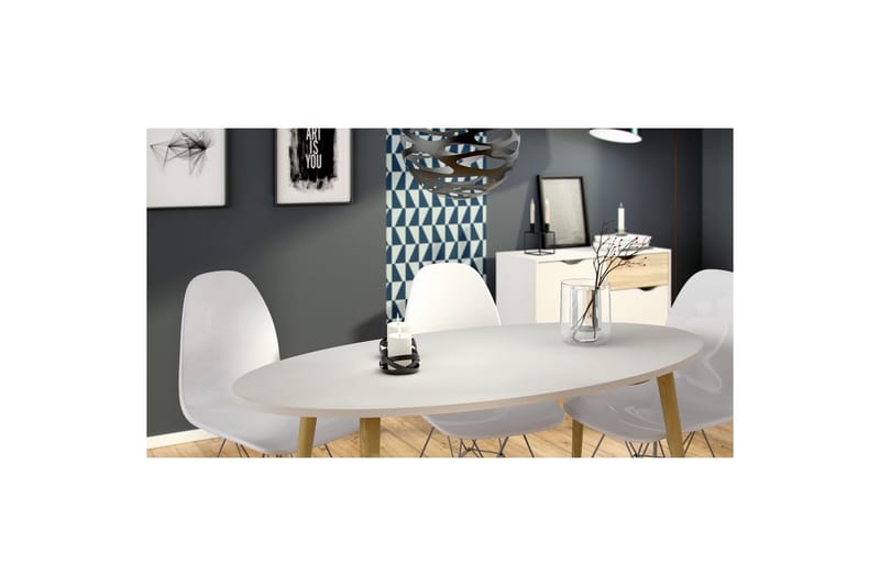 Hostafranc Skjenk 98,7 cm - Hvit - Oppbevaring - Oppbevaringsmøbler - Sideboard & skjenk