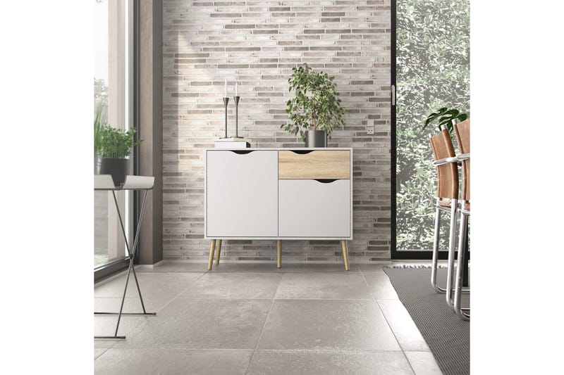 Hostafranc Skjenk 98,7 cm - Hvit - Oppbevaring - Oppbevaringsmøbler - Sideboard & skjenk