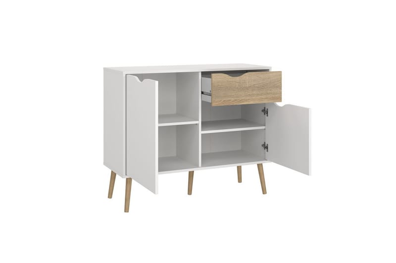 Hostafranc Skjenk 98,7 cm - Hvit - Oppbevaring - Oppbevaringsmøbler - Sideboard & skjenk