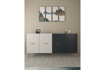 Huelva Konsollbord 150 cm - Hvit/Antrasitt - Møbler - Bord - Avlastningsbord & sidobord - Konsollbord & gangbord