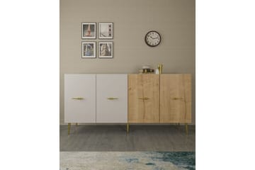 Huelva Konsollbord 150 cm - Hvit/Eik - Møbler - Bord - Avlastningsbord & sidobord - Konsollbord & gangbord