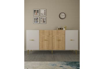 Huelva Konsollbord 150 cm - Hvit/Eik - Møbler - Bord - Avlastningsbord & sidobord - Konsollbord & gangbord